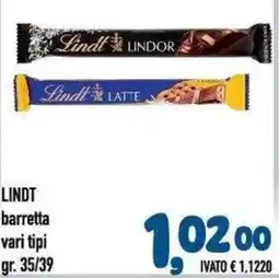 Del Prete Distribuzioni Lindt barretta offerta
