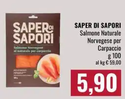 Famila Market Saper di sapori salmone norvegese al naturale per carpaccio offerta