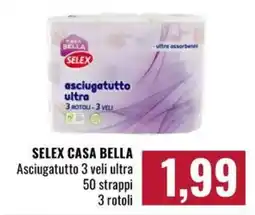 Famila Market Selex casa bella asciugatutto 3 veli ultra offerta