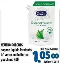 Del Prete Distribuzioni Neutro Roberts sapone liquido idratante/te' verde antibatterico offerta