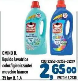 Del Prete Distribuzioni Omino B. liquido lavatrice color/igienizzante/muschio bianco offerta