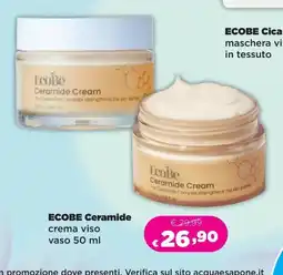 Acqua & Sapone ECOBE Ceramide crema viso offerta