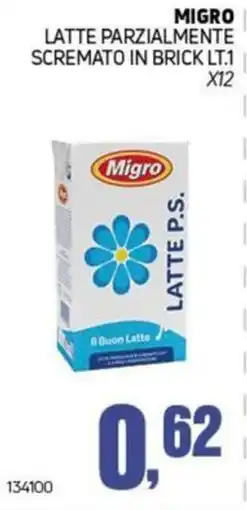 Migro Migro latte parzialmente scremato in brick offerta