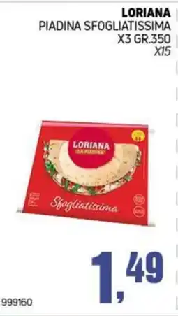 Migro Loriana piadina sfogliatissima offerta