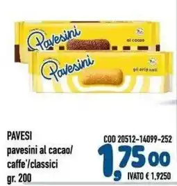 Del Prete Distribuzioni Pavesini al cacao/caffè/classici offerta