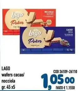 Del Prete Distribuzioni Lago wafers cacao/nocciola offerta
