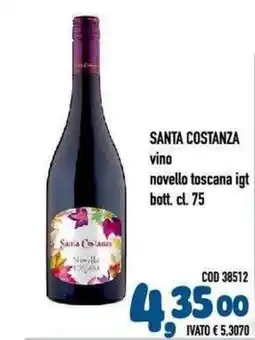 Del Prete Distribuzioni Santa Costanza vino novello toscana igt offerta