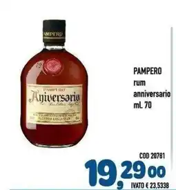 Del Prete Distribuzioni Pampero rum anniversario offerta