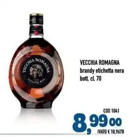 Del Prete Distribuzioni Vecchia Romagna brandy etichetta nera offerta