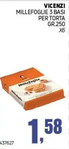 Migro Vicenzi Millefoglie 3 basi per torta offerta