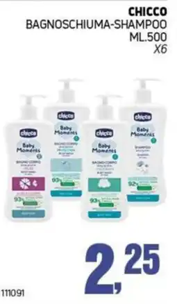 Migro Chicco Bagnoschiuma-Shampoo Baby Moments offerta