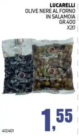 Migro Lucarelli olive nere al forno in salamoia offerta
