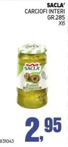 Migro Sacla' carciofi interi offerta