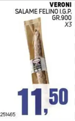 Migro Salame Felino I.G.P. Veroni offerta