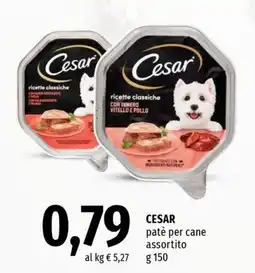 Famila Superstore CESAR patè per cane assortito offerta