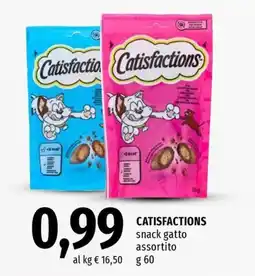 Famila Superstore Catisfactions snack gatto assortito offerta