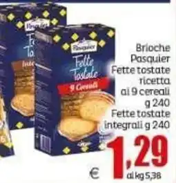 Elite Brioche Pasquier Fette tostate ricetta ai 9 cereali offerta