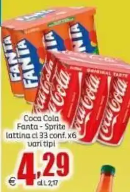 Elite Coca Cola Fanta Sprite offerta