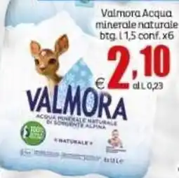 Elite Valmora acqua minerale naturale offerta