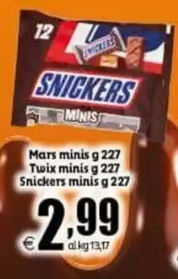 Elite Mars minis Twix minis Snickers minis offerta