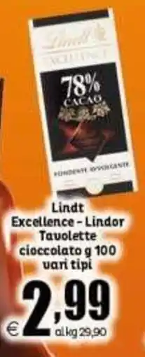 Elite Lindt Excellence - Lindor Tavolette cioccolato offerta