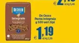 Elite De Cecco Pasta integrale offerta