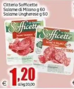 Elite Sofficette Salame di Milano offerta