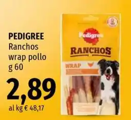 Famila Superstore Pedigree Ranchos wrap pollo offerta