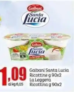 Elite Galbani Santa Lucia Ricottine La Leggera offerta
