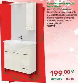 Bricoware Composizione bagno da terra 85 cm offerta