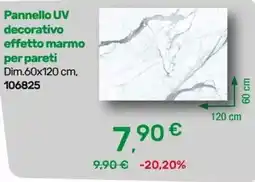 Bricoware Pannello UV decorativo effetto marmo per pareti offerta