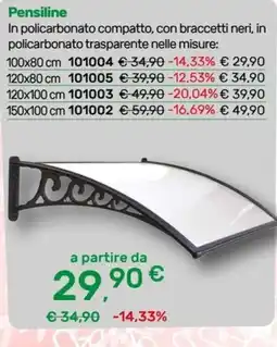 Bricoware Pensiline offerta
