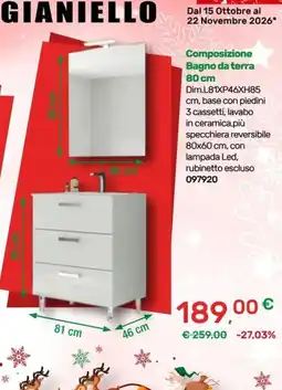 Bricoware Bagno da terra GIANIELLO offerta