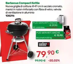 Bricoware Barbecue Compact Kettle Weber offerta