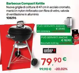 Bricoware Barbecue Compact Kettle Weber offerta