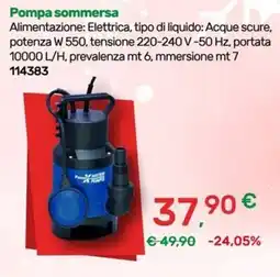 Bricoware Pompa sommersa Power Water Pumps offerta