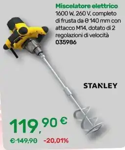 Bricoware Miscelatore elettrico STANLEY offerta
