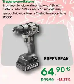 Bricoware Trapano-avvitatore Greenpeak offerta