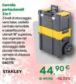Bricoware Stanley Carrello portautensili Stanley 3 in 1 offerta