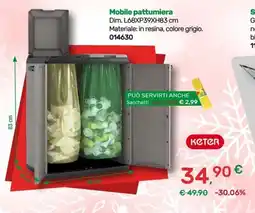 Bricoware Mobile pattumiera Keter offerta