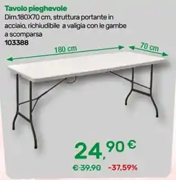 Bricoware Tavolo pieghevole offerta