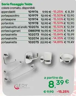 Bricoware Serie fissaggio Teide appendiabiti offerta