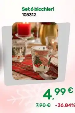 Bricoware Set 6 bicchieri offerta