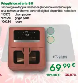 Bricoware Friggitrice ad aria 8 lt Tognana offerta
