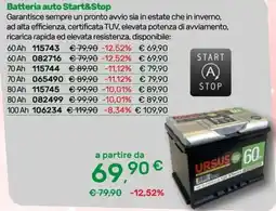 Bricoware Batteria auto Start&Stop Ursus offerta