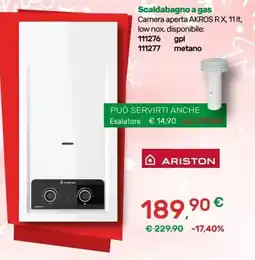Bricoware Scaldabagno a gas Ariston offerta