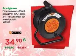 Bricoware Avvolgicavo bticino offerta