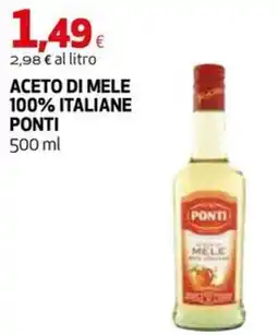 Coop Master Alleanza 3.0 Aceto di mele Ponti offerta