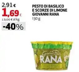 Coop Master Alleanza 3.0 Pesto di basilico e scorze di limone Giovanni Rana offerta