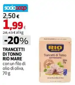 Coop Master Alleanza 3.0 Trancetti di Tonno Rio Mare offerta